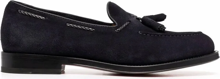 Tassel-Detail Suede Loafers