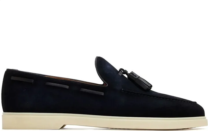Tassel-Detail Suede Loafers
