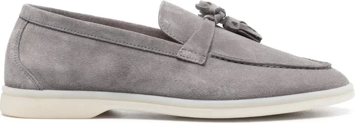 Tassel-Detail Suede Loafers