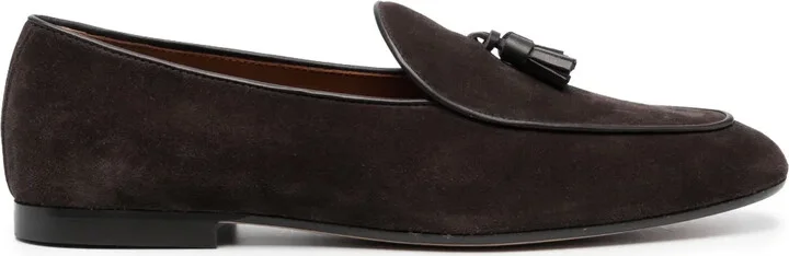 Tassel-Detail Suede Loafers