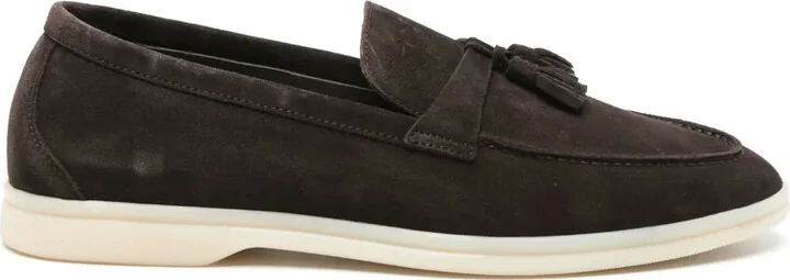Tassel-Detail Suede Loafers