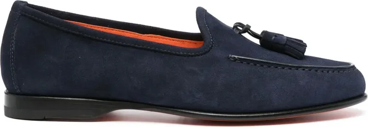 Tassel-Detail Suede Loafers