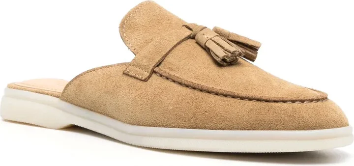 Tassel/Detail Suede Mules - Image 2