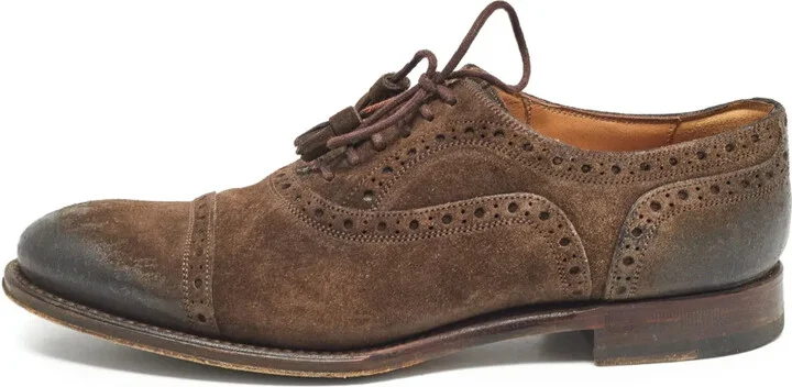 tassel-detail suede Oxford shoes