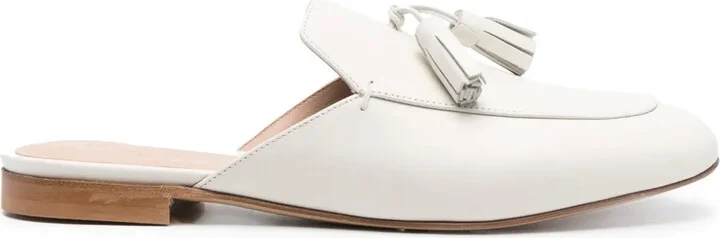 Tassel-Detailed Leather Mules