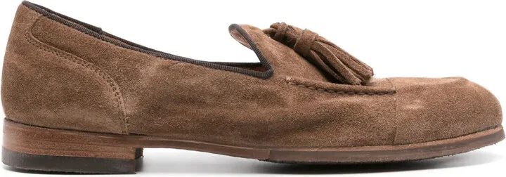 Tassel-Detailed Suede Loafers