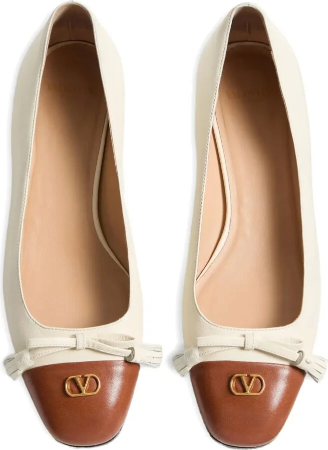 Tassel-Embellished Leather Ballet Flats - Image 3