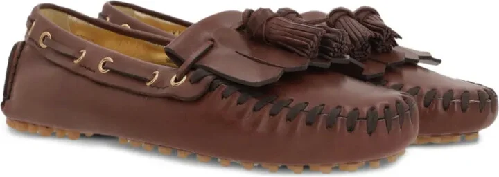 Tassel-Embellished Leather Loafers - Image 2