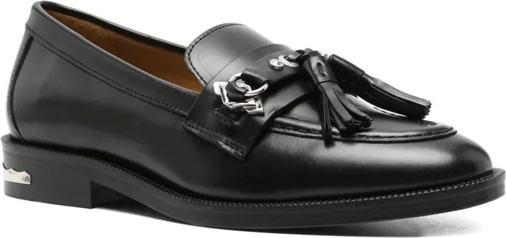 Tassel-Embellished Leather Loafers - Image 2