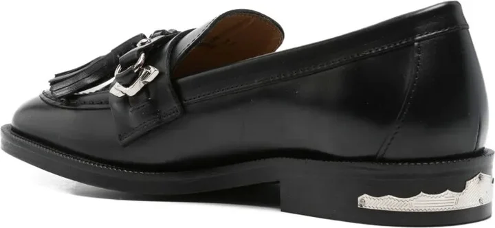 Tassel-Embellished Leather Loafers - Image 3