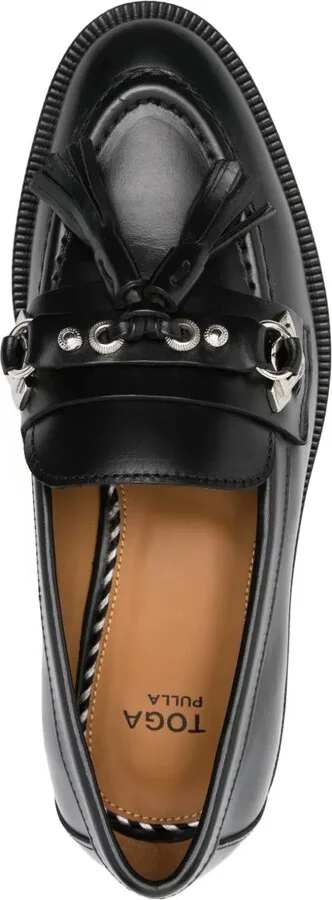 Tassel-Embellished Leather Loafers - Image 4