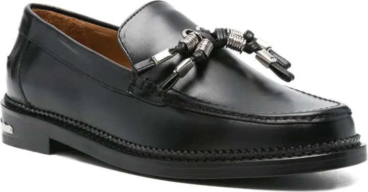 Tassel-Embellished Leather Loafers - Image 2
