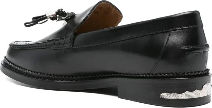 Tassel-Embellished Leather Loafers - Image 3