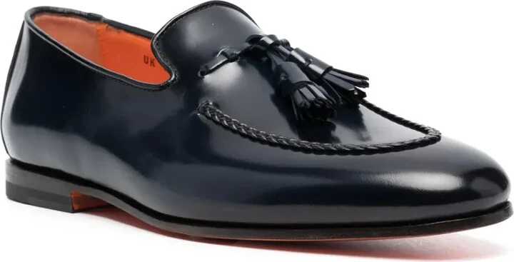 Tassel-Embellished Leather Loafers - Image 2
