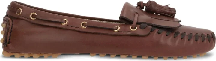 Tassel-Embellished Leather Loafers
