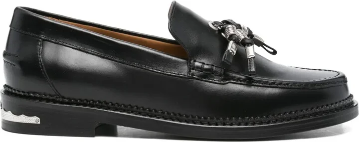 Tassel-Embellished Leather Loafers