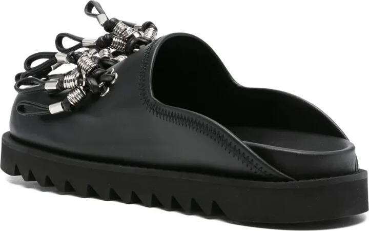 Tassel-Embellished Leather Mules - Image 3