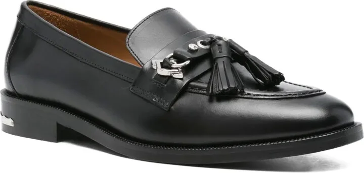 Tassel-Embellished Metal-Detail Loafers - Image 2