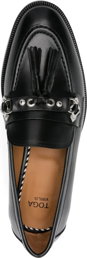 Tassel-Embellished Metal-Detail Loafers - Image 4