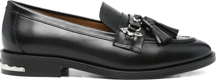 Tassel-Embellished Metal-Detail Loafers