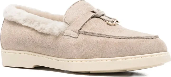 Tassel-Embellished Shearling Loafers - Image 2
