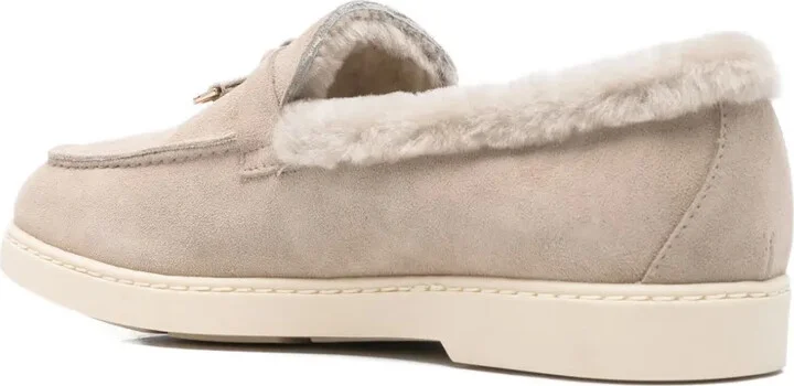 Tassel-Embellished Shearling Loafers - Image 3