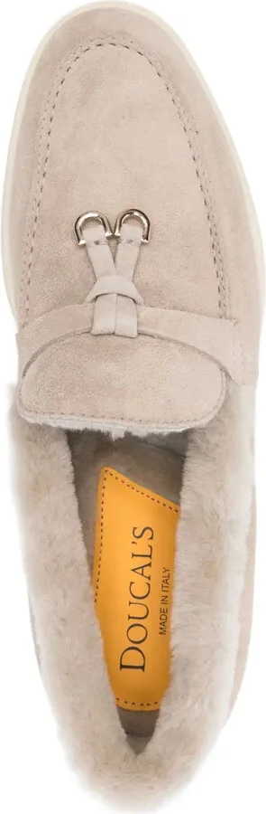 Tassel-Embellished Shearling Loafers - Image 4