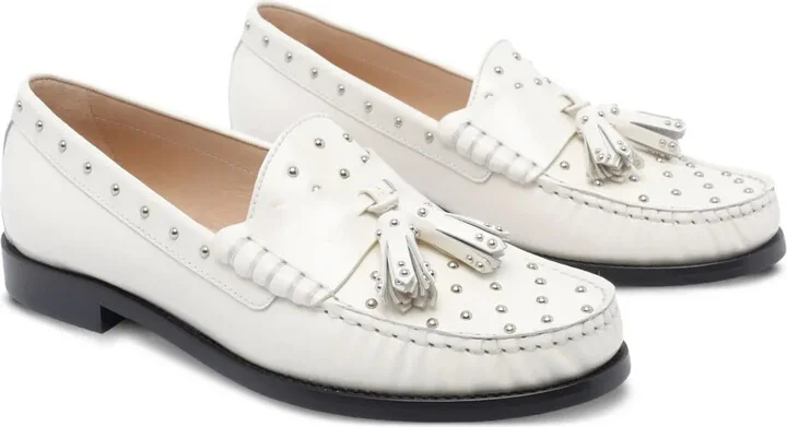 Tassel-Embellished Studded Loafers