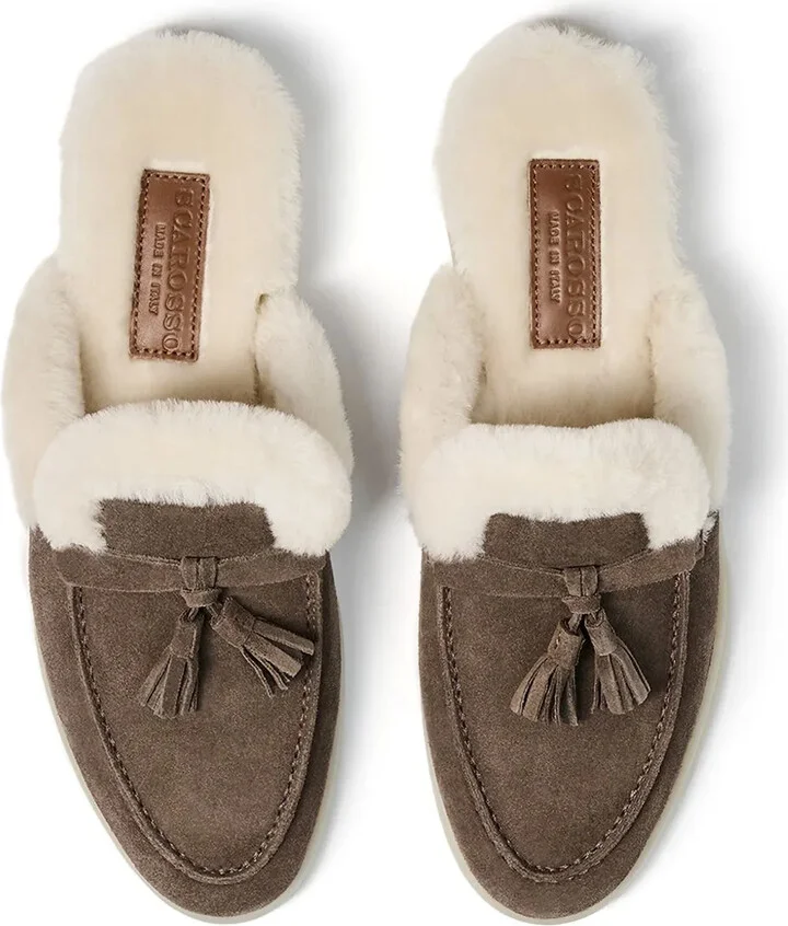 Tassel-Embellished Suede Mules - Image 3