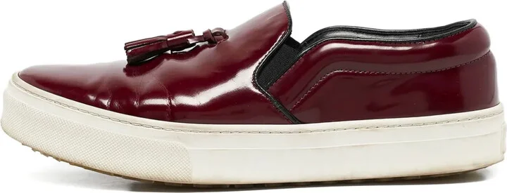 Tassel Leather Slip-On Sneakers