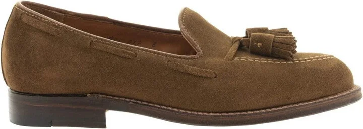 Tassel Loafer In Suede With Leather Sole