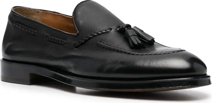 Tassel-Trim Leather Loafers - Image 2