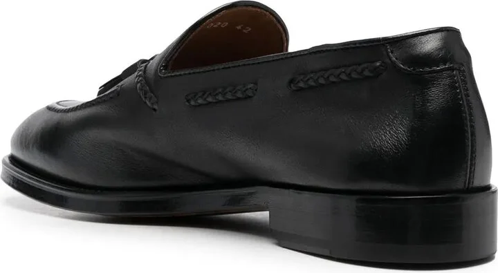 Tassel-Trim Leather Loafers - Image 3