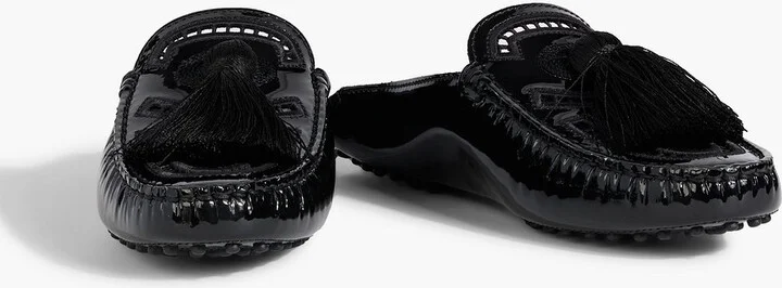 Tasseled patent-leather mules - Image 2