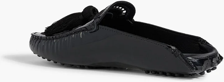 Tasseled patent-leather mules - Image 3