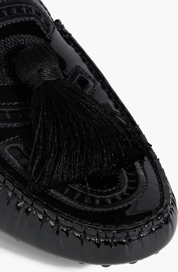 Tasseled patent-leather mules - Image 4