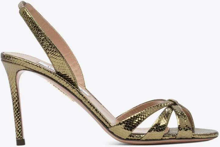 Tati 85 Snakeskin Leather Sandals