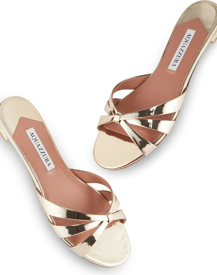 Tati Slide in Soft Gold - Image 2