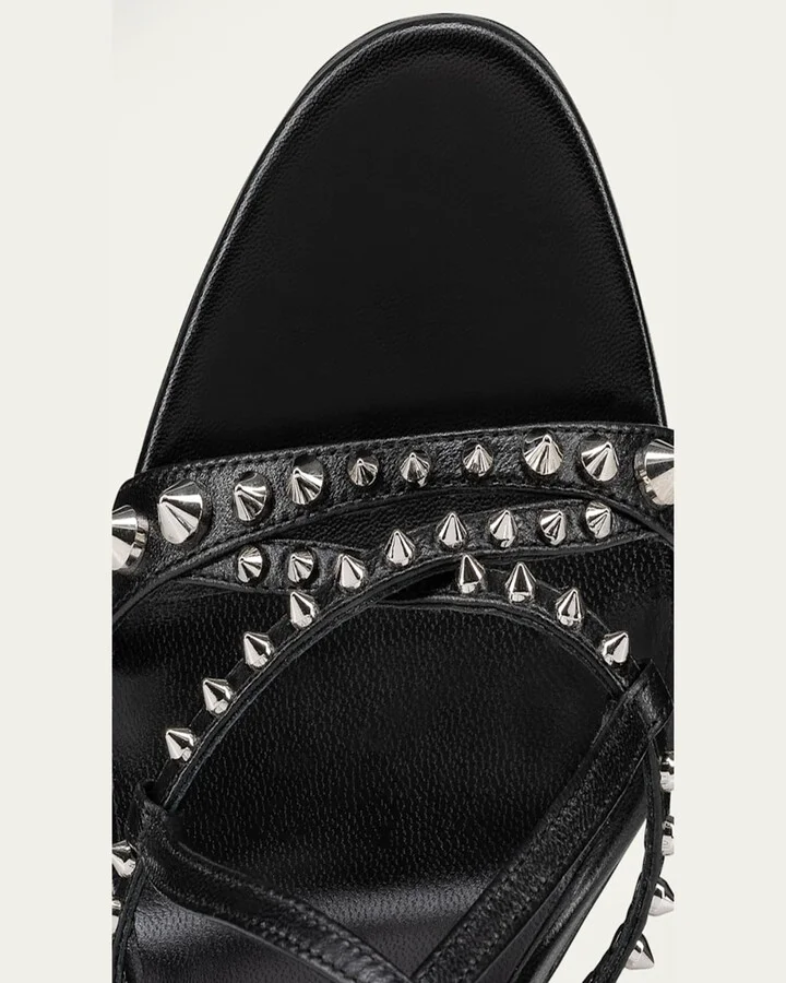Tatooshka Spikes Red Sole Ankle-Strap Sandals - Image 4