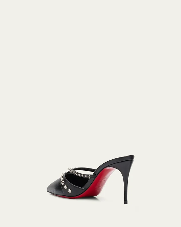 Tatooshka Spikes Red Sole Mule Pumps - Image 2