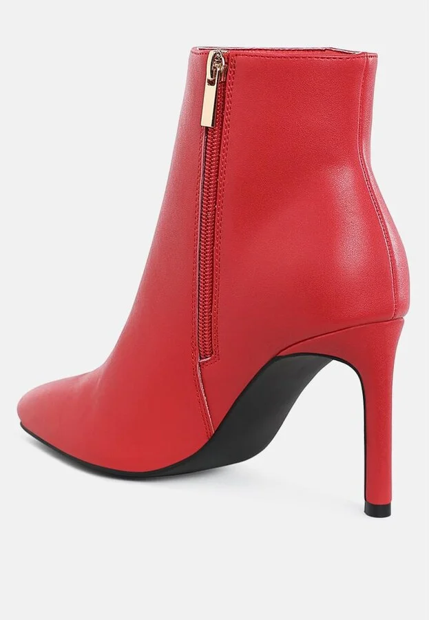 Tatria Textured Stiletto Heel Ankle Boots - Image 7