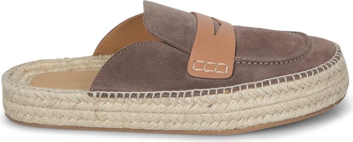 Taupe Leather Espadrillas