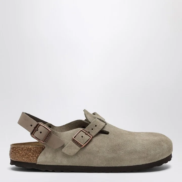 Taupe suede Tokyo slipper