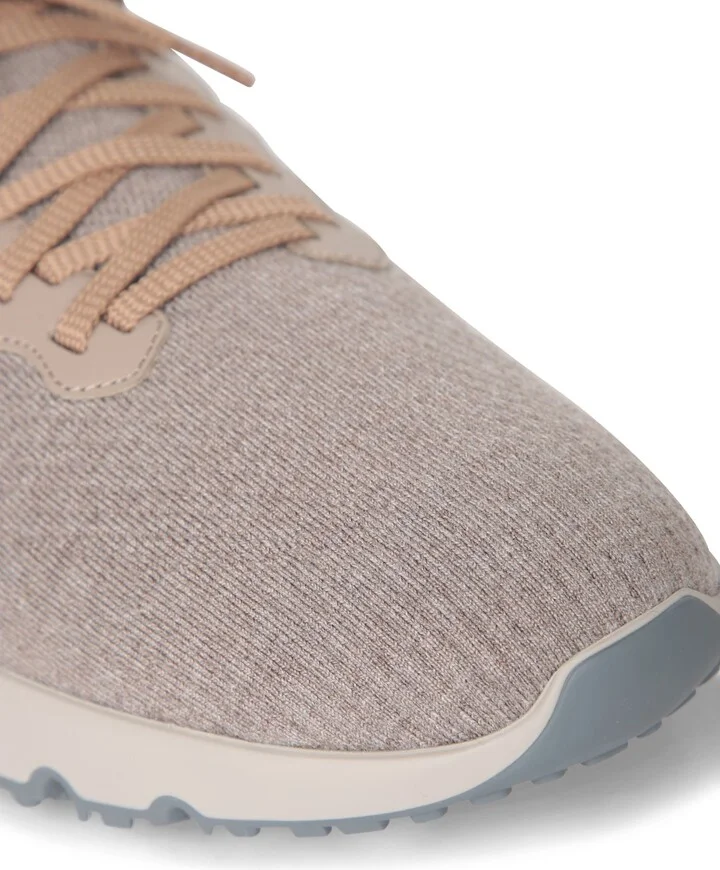 Taupe Wool Knit Sneakers - Image 4