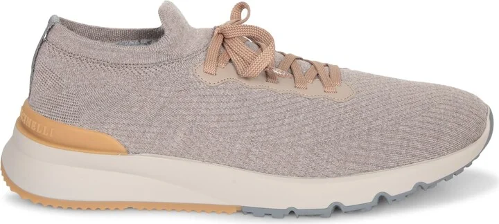 Taupe Wool Knit Sneakers