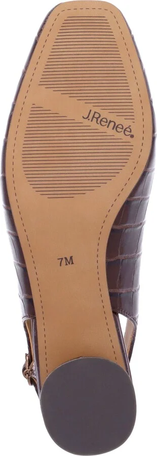 Taveta Croc Embossed Slingback Pump - Image 6