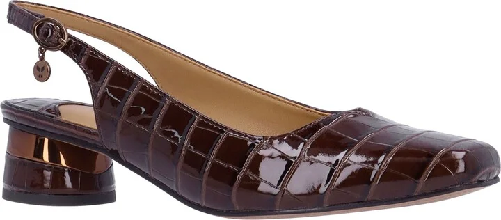 Taveta Croc Embossed Slingback Pump