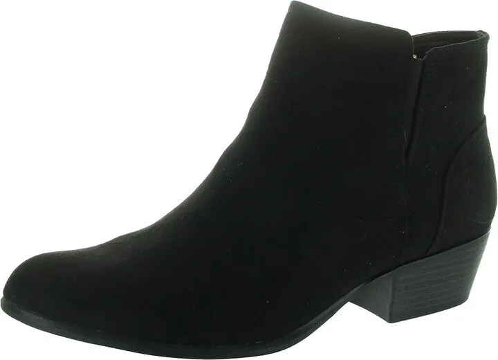 Tavia Womens Zipper Faux Suede Booties