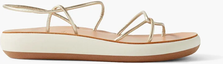 Taxidi Comfort metallic leather slingback sandals