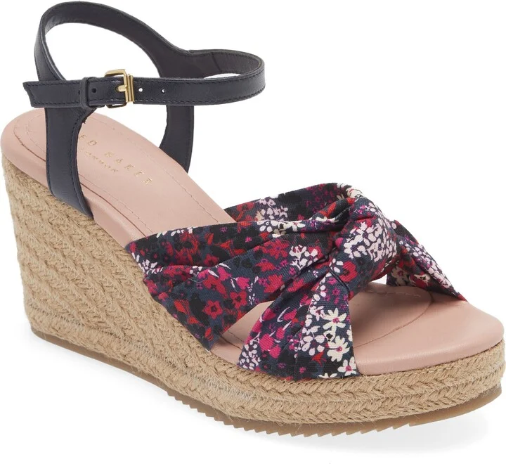 Taylina Floral Espadrille Wedge Sandal